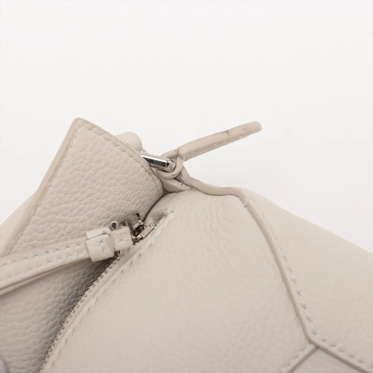 Loewe Mini Puzzle Leather Shoulder Bag White
