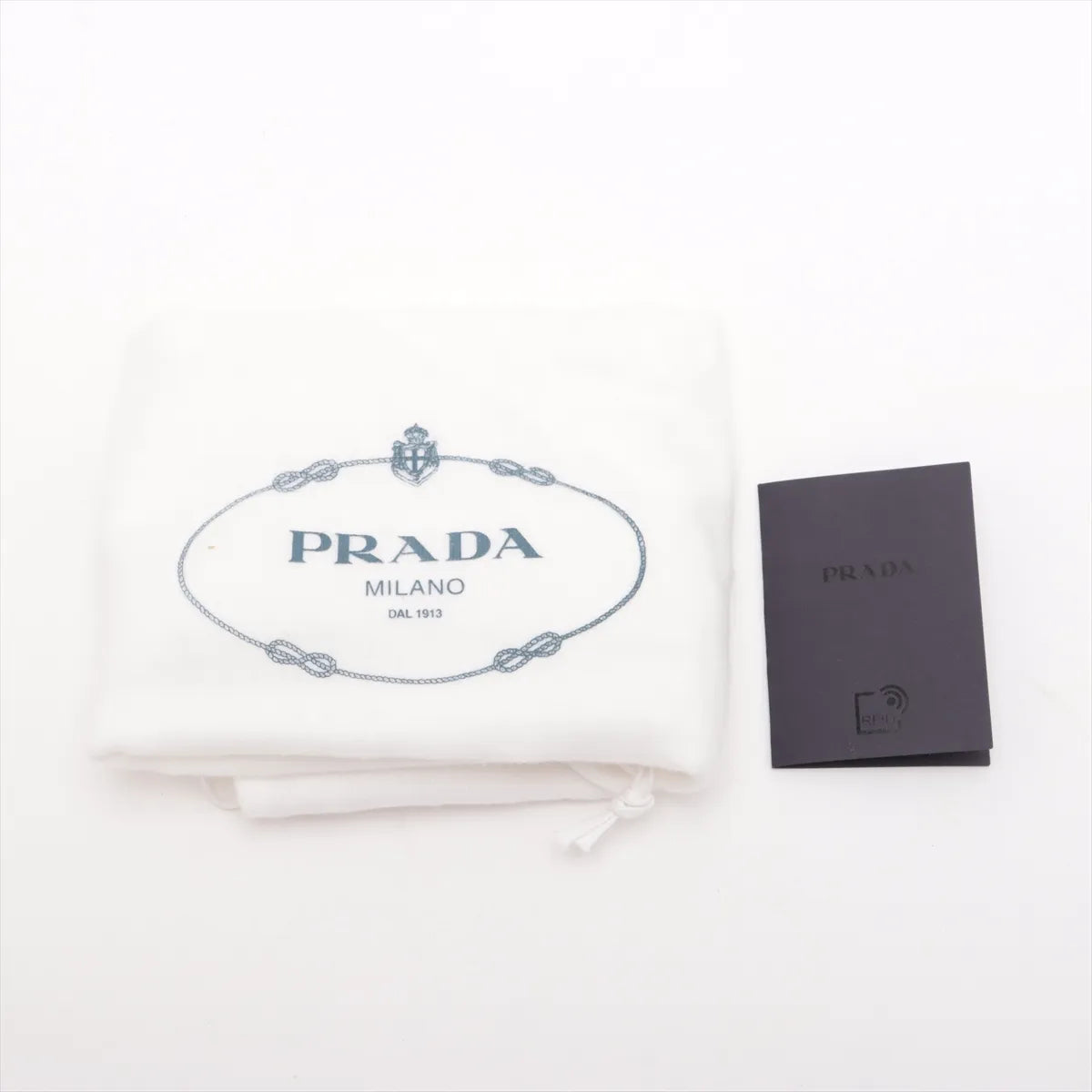Prada Ribbon Nappa Padded Nylon Two-Way Handbag Beige