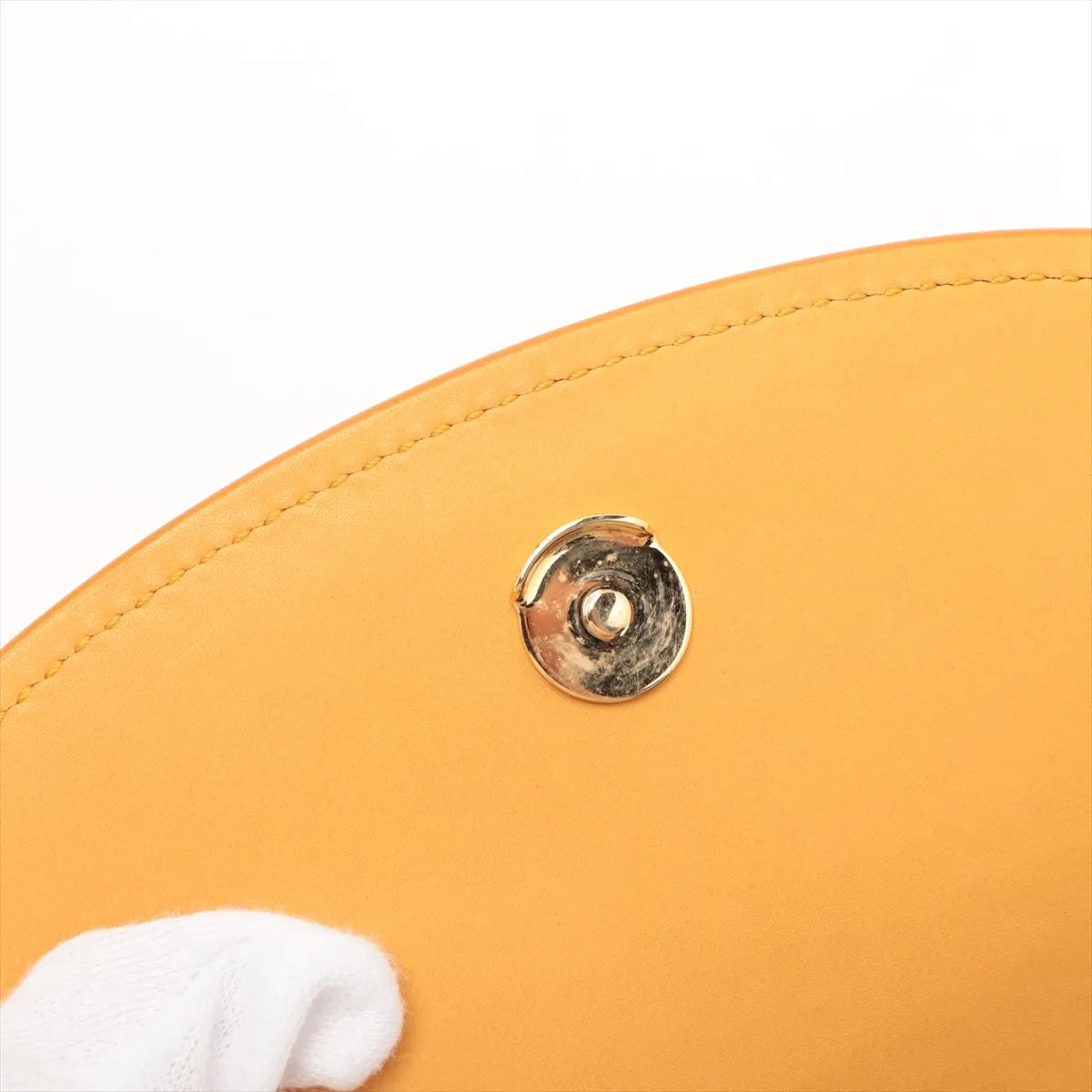 Saint Laurent Paris Kaia Leather Shoulder Bag Yellow