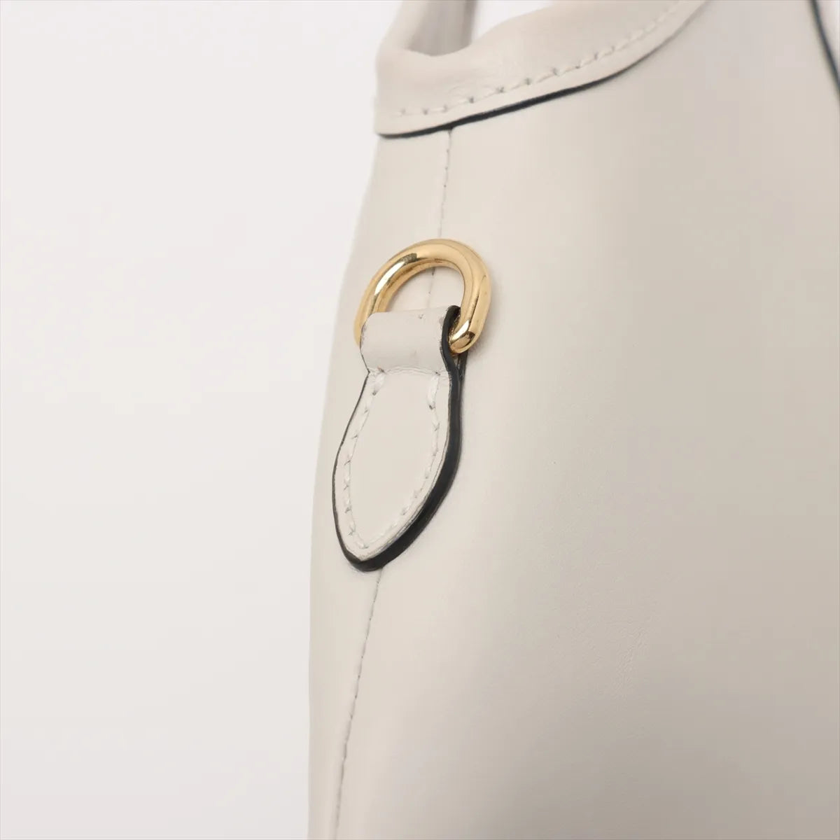 Miu Miu Ivy Leather Tote Bag White