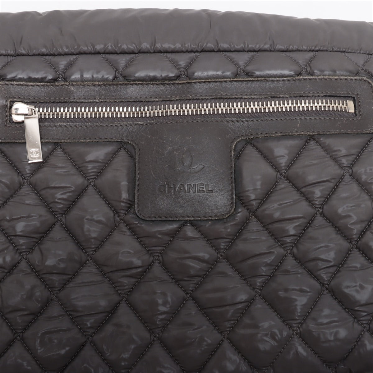 Chanel CC Logo Cocoon Nylon Shoulder Bag Gray * PREORDER *