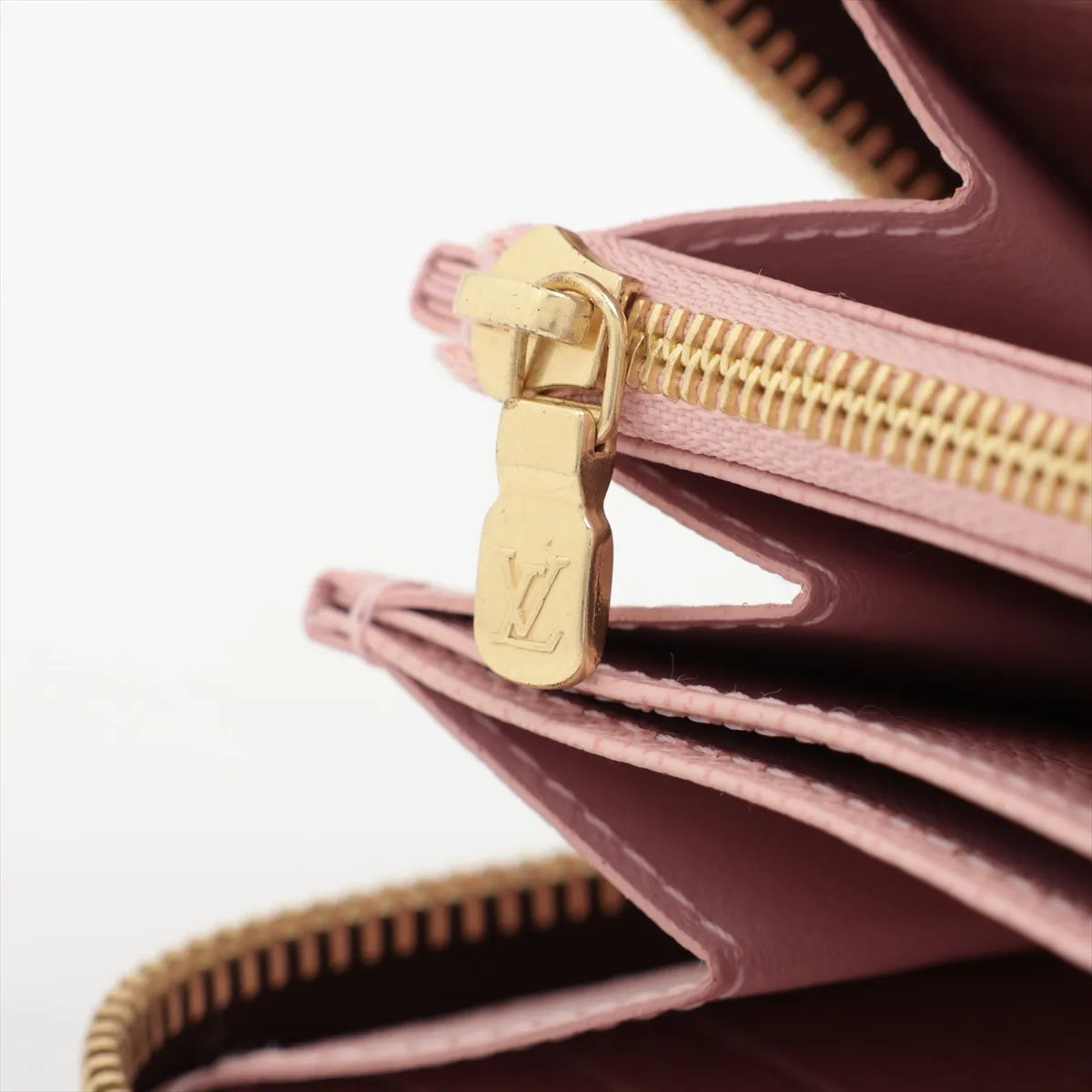 Louis Vuitton Damier Ebene Zippy Wallet Rose Ballerine