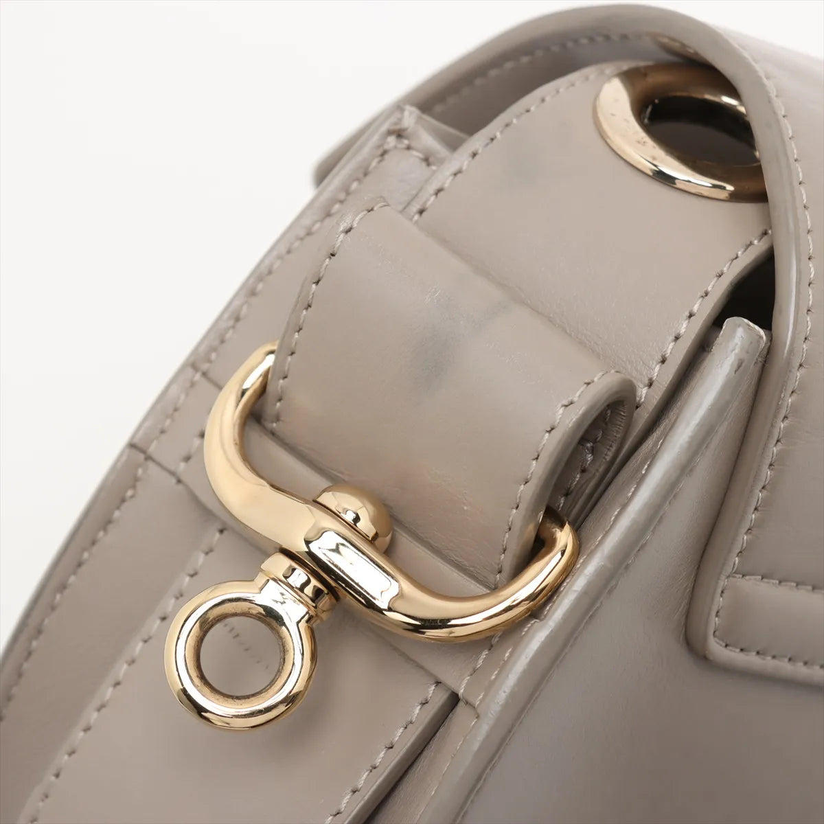 Chloe Tess Leather Two-Way Shoulder Bag Gray