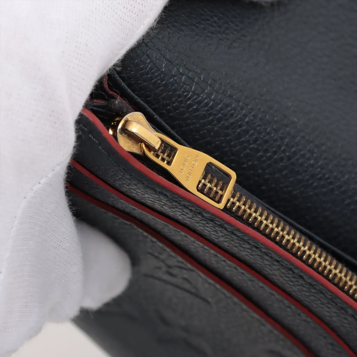 Louis Vuitton Monogram Empreinte Sarah Wallet Marine Rouge
