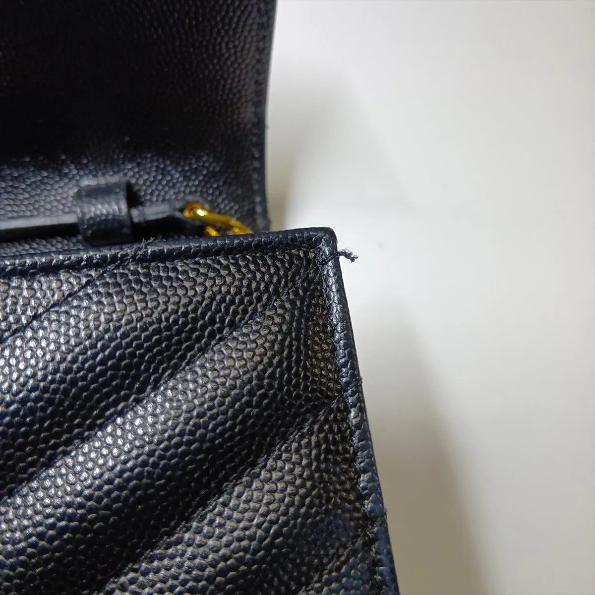 Saint Laurent Paris Cassandre Leather Wallet on Chain Black — product photo 12