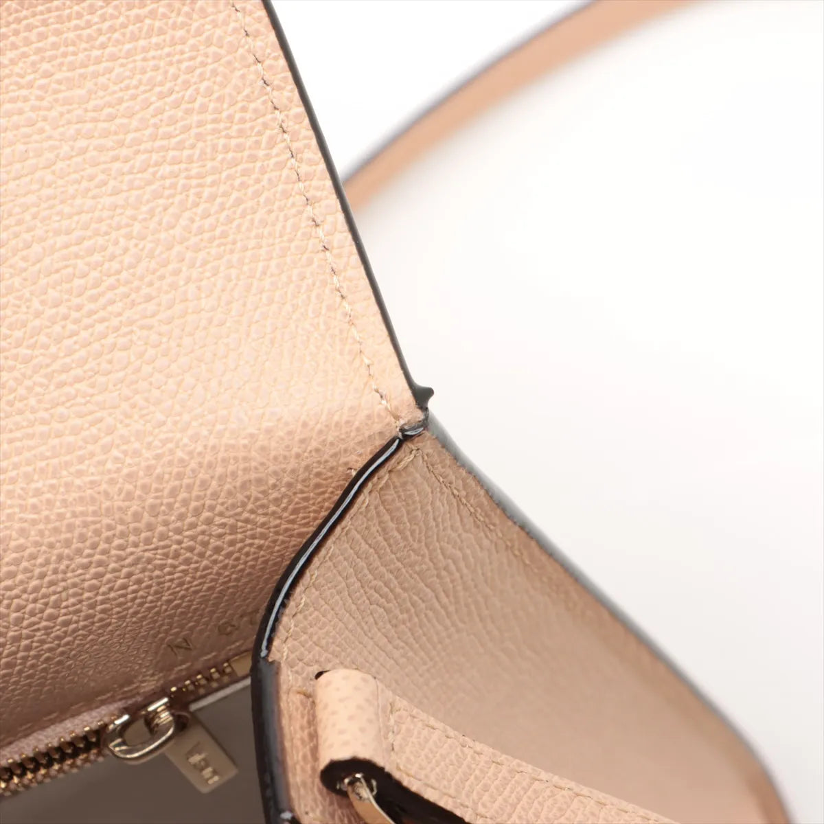 Valextra Iside Medium Leather Two-Way Handbag Beige