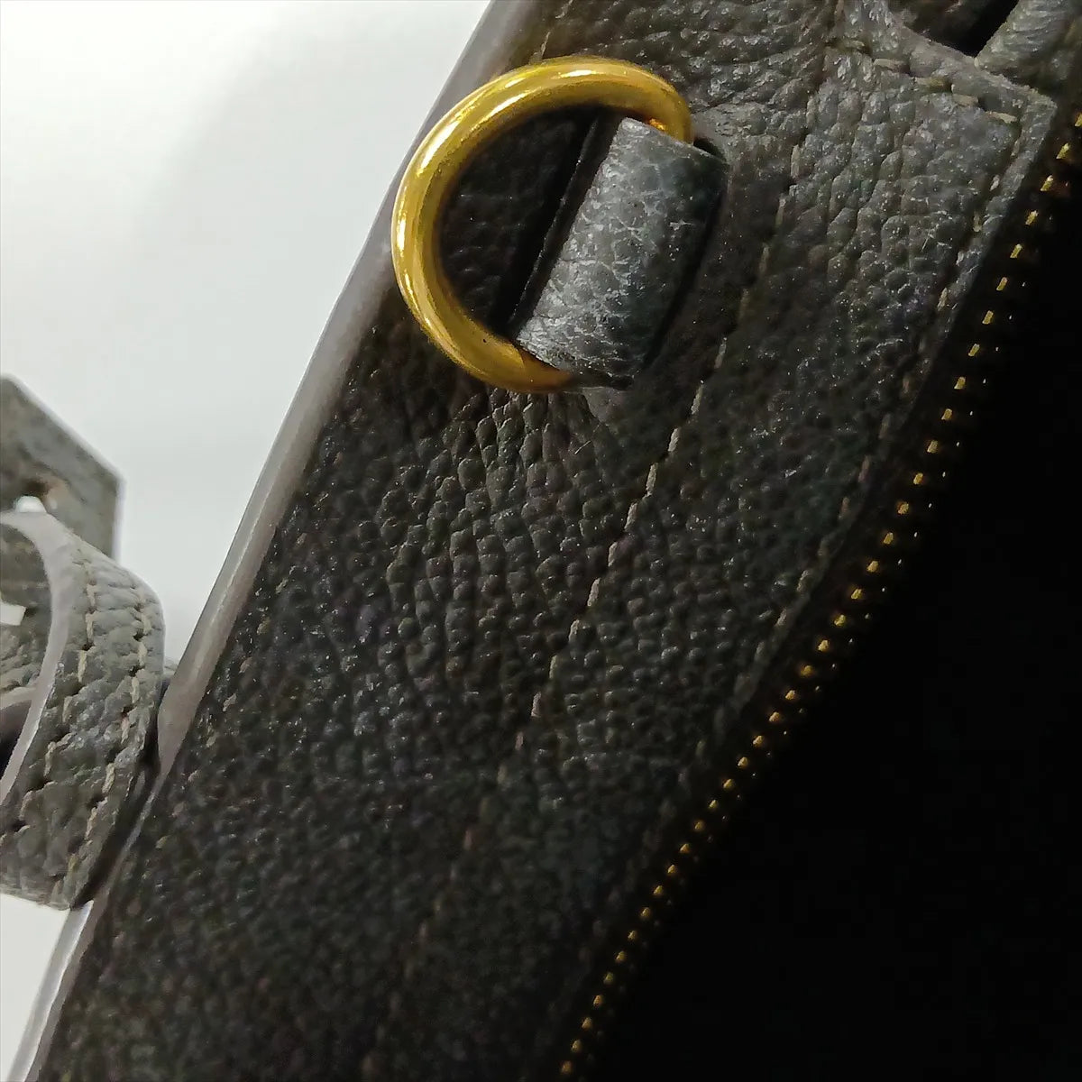 Saint Laurent Paris Downtown Cabas Leather Two-Way Handbag Gray