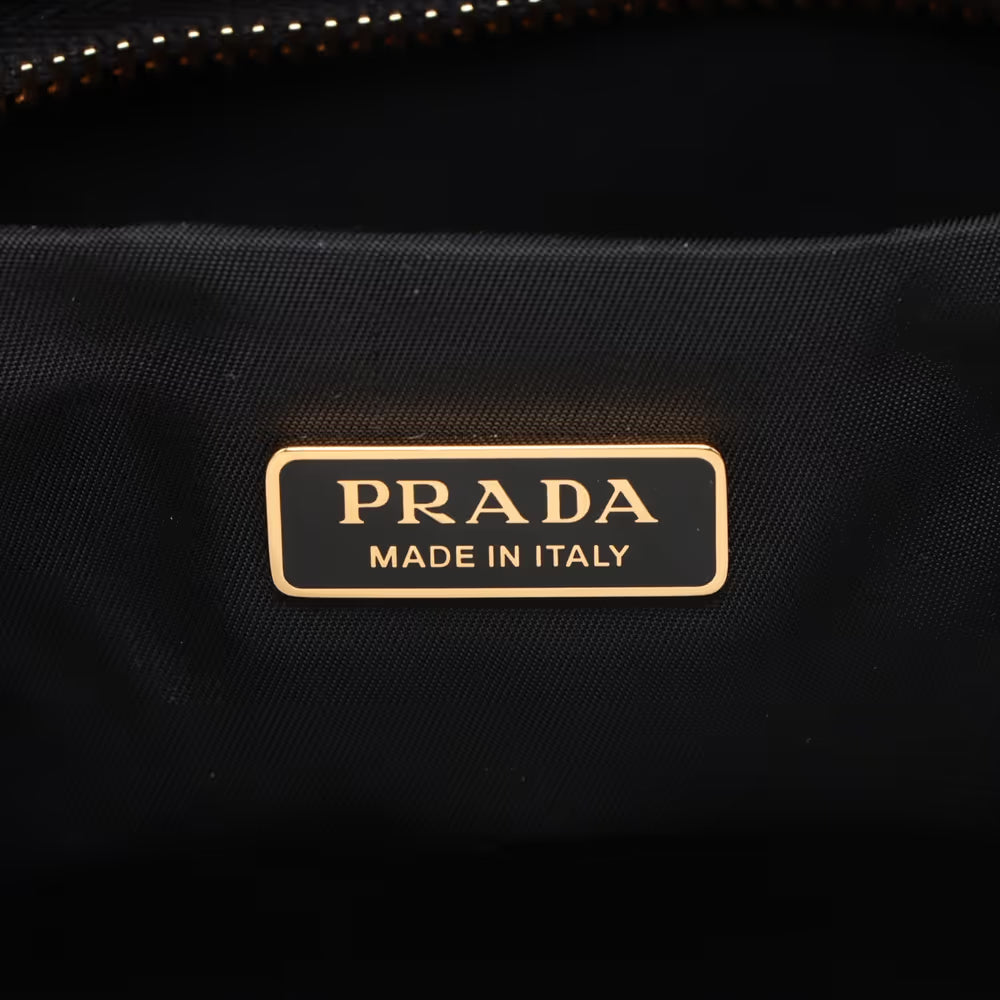 Prada Tessuto Explorer Medium Nylon Leather Two-Way Shoulder Bag Black — product photo 12