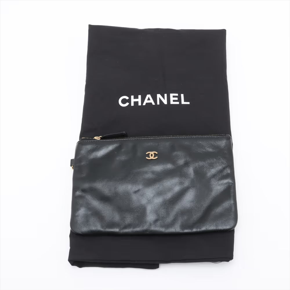 Chanel 22 Shiny Calfskin Small Shoulder Bag Black