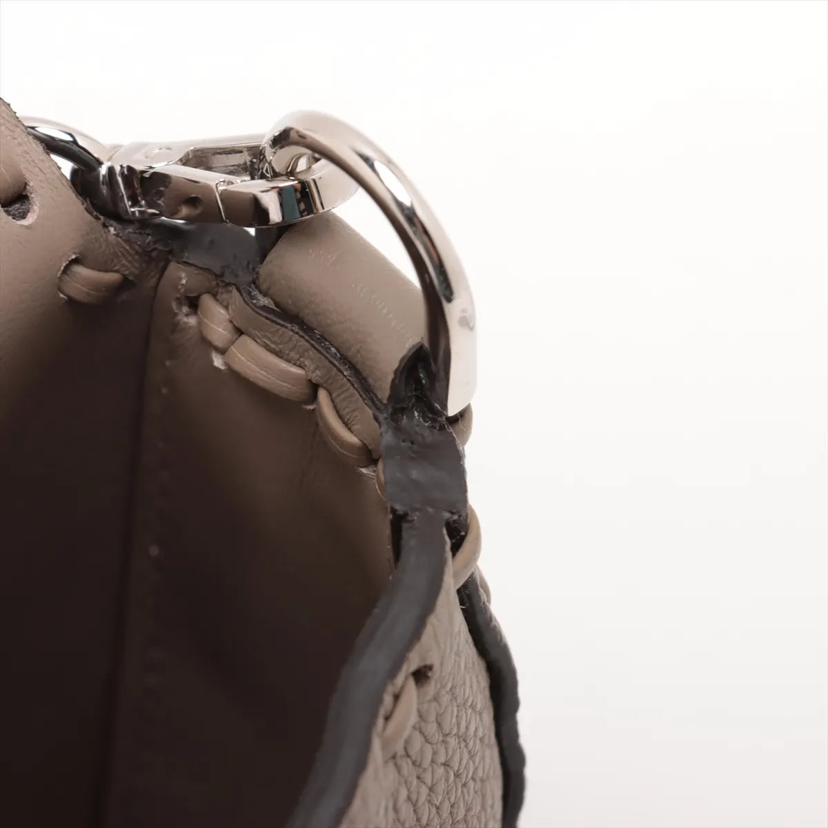 Fendi FF Logo Mini Leather Two-Way Shoulder Bag Brown