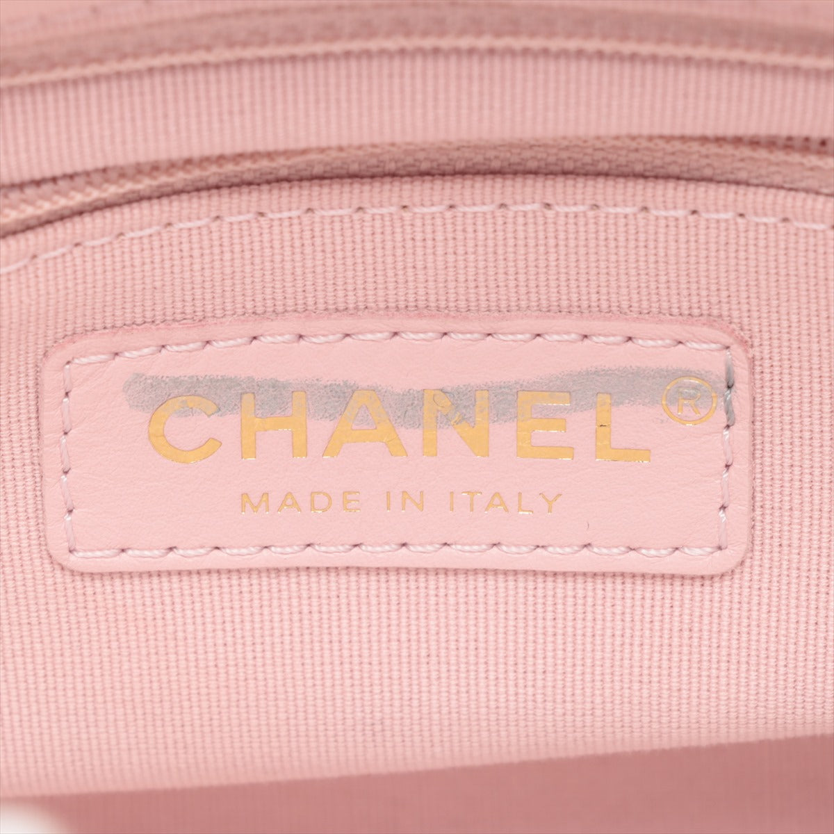 Chanel CC Logo Matelasse Lambskin Chain Shopping Tote Bag Pink