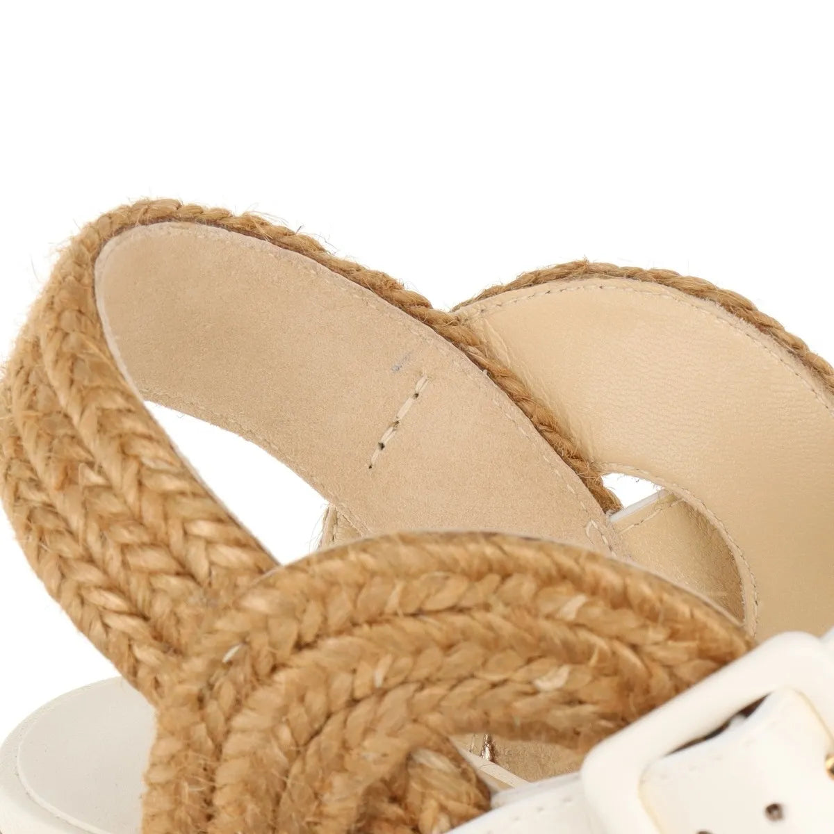 Jimmy Choo Strap Espadrilles Wedge Sandal Ivory