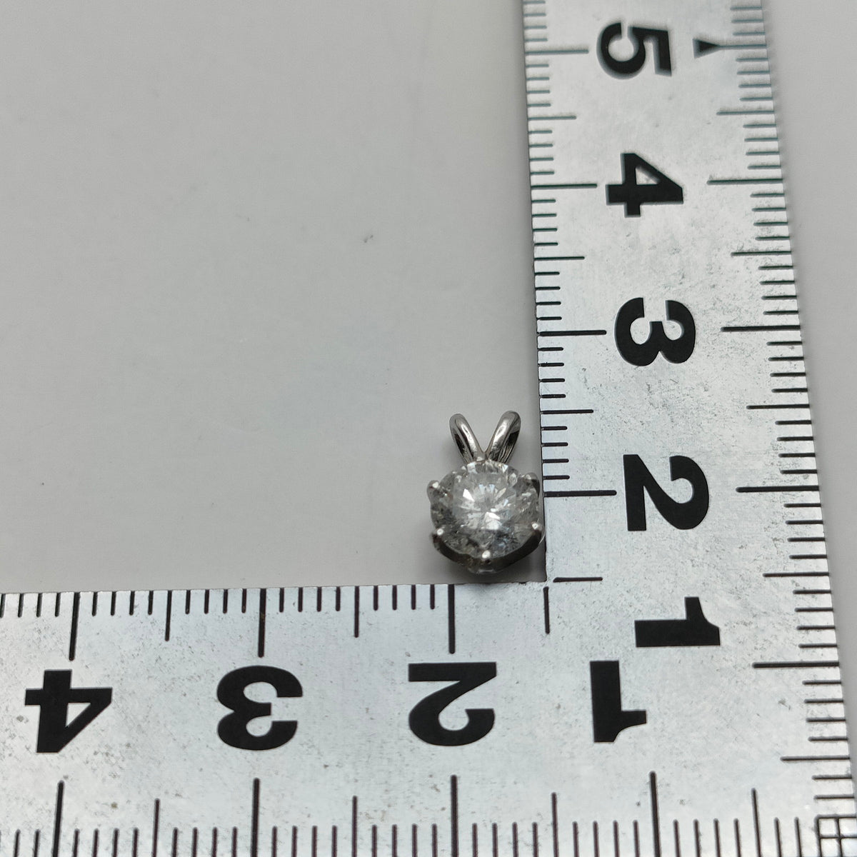 Pt900 Platinum 0.758 ct Diamond Solitaire Pendant — detail 6
