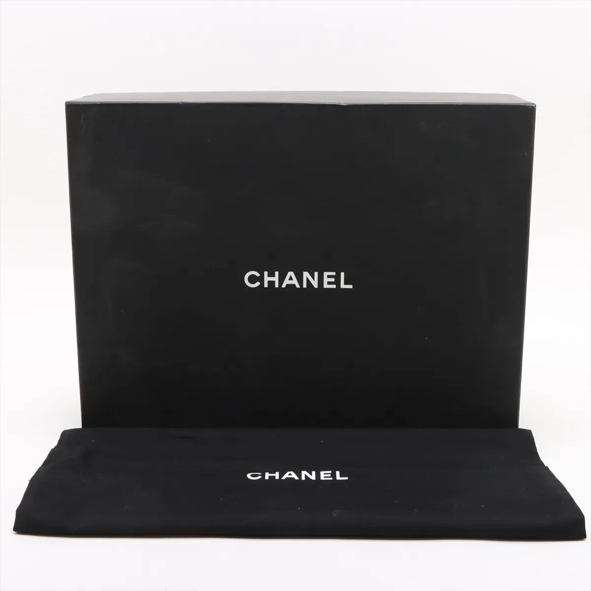 Chanel Deauville Canvas Leather Stripe Chain Tote Bag MM Black x Gray x Beige