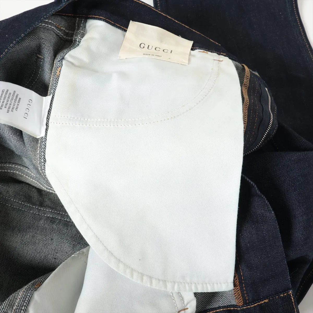 Gucci Cotton Denim Pants Navy Blue