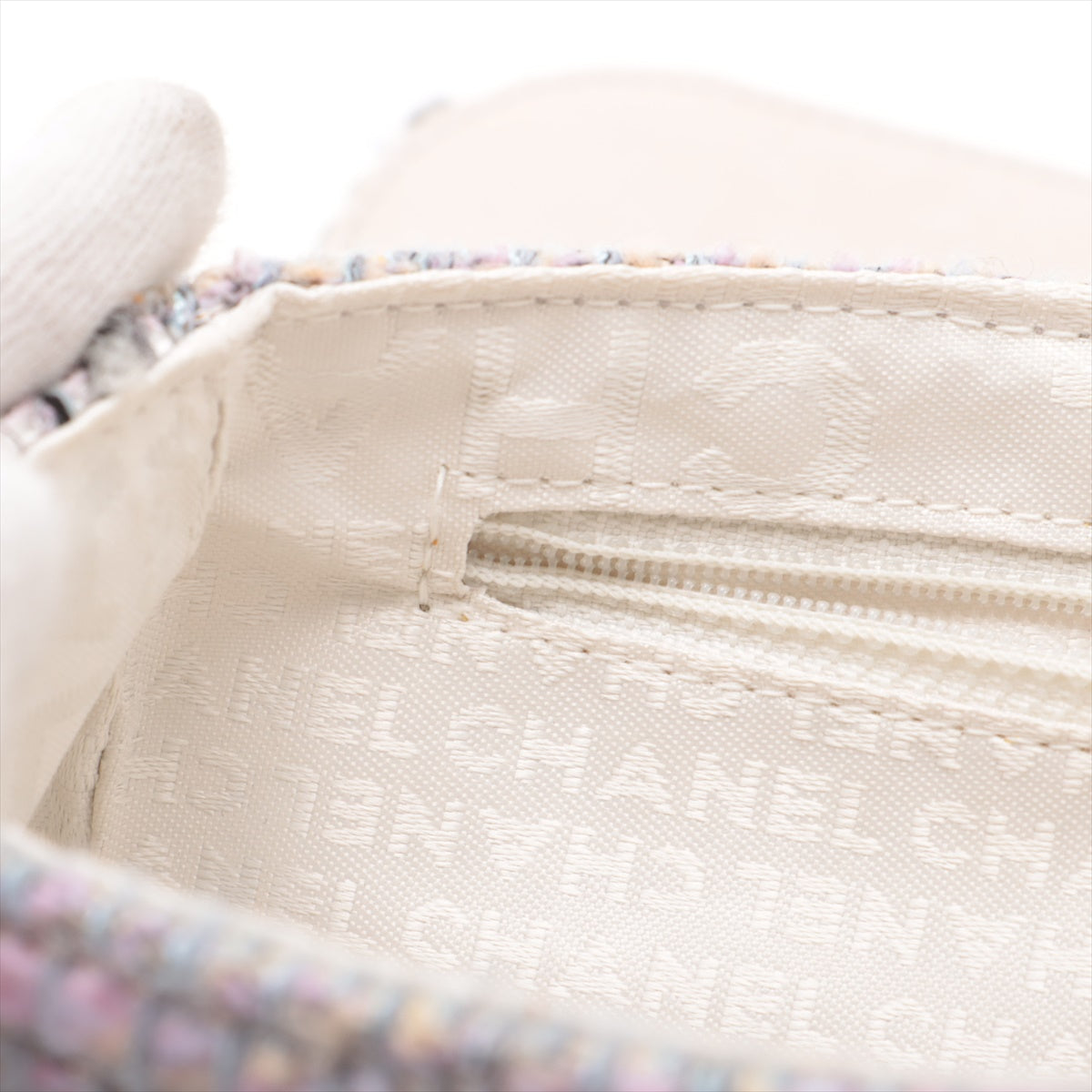 Chanel CC Logo Tweed Single Flap Double Chain Bag Multicolor * PREORDER *
