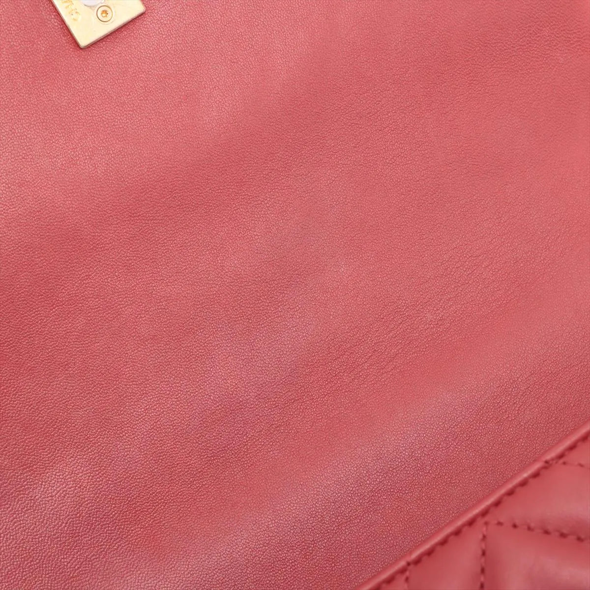 Chanel CC Logo V Stitch Lambskin Two-Way Shoulder Bag Red