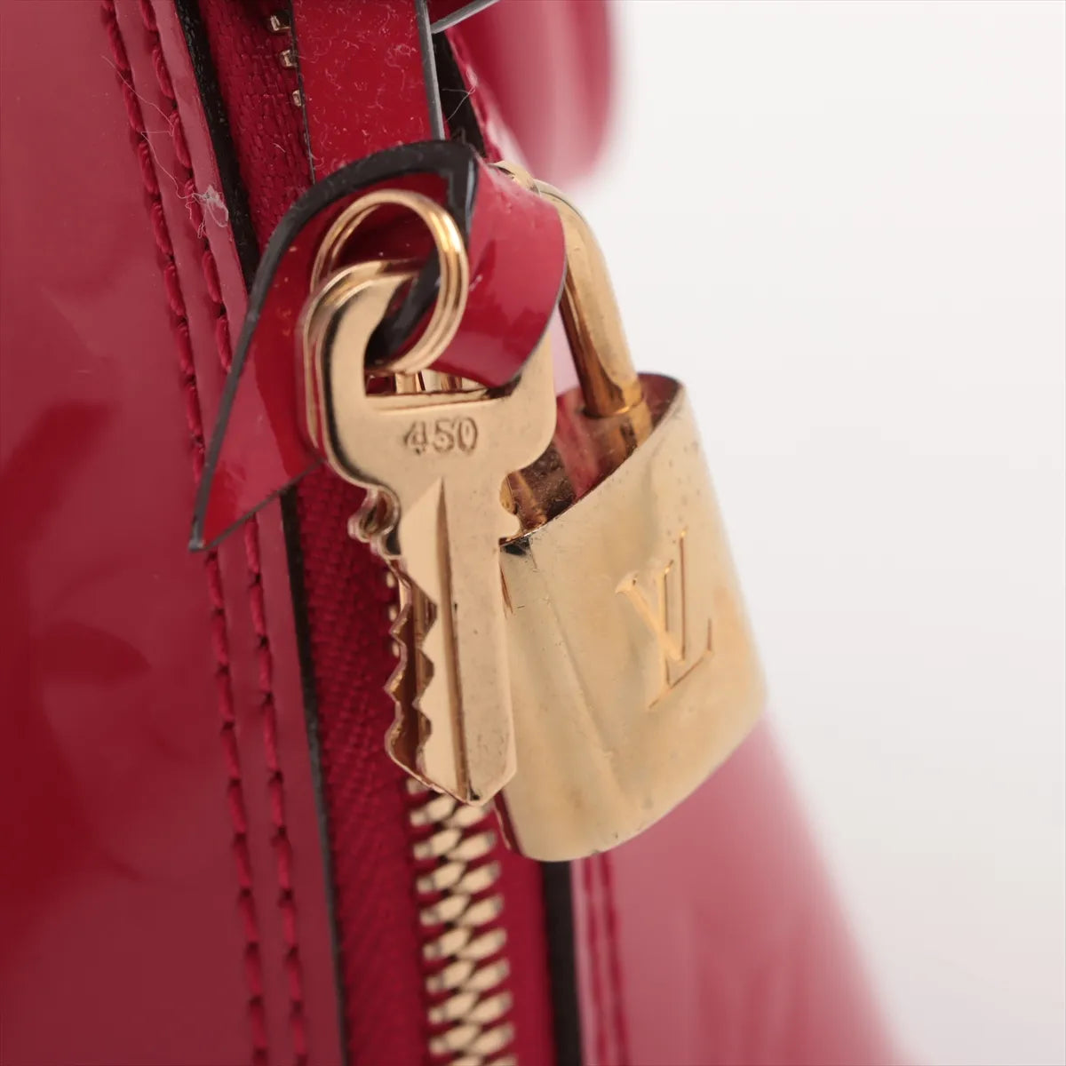 Louis Vuitton Monogram Vernis Alma BB Red