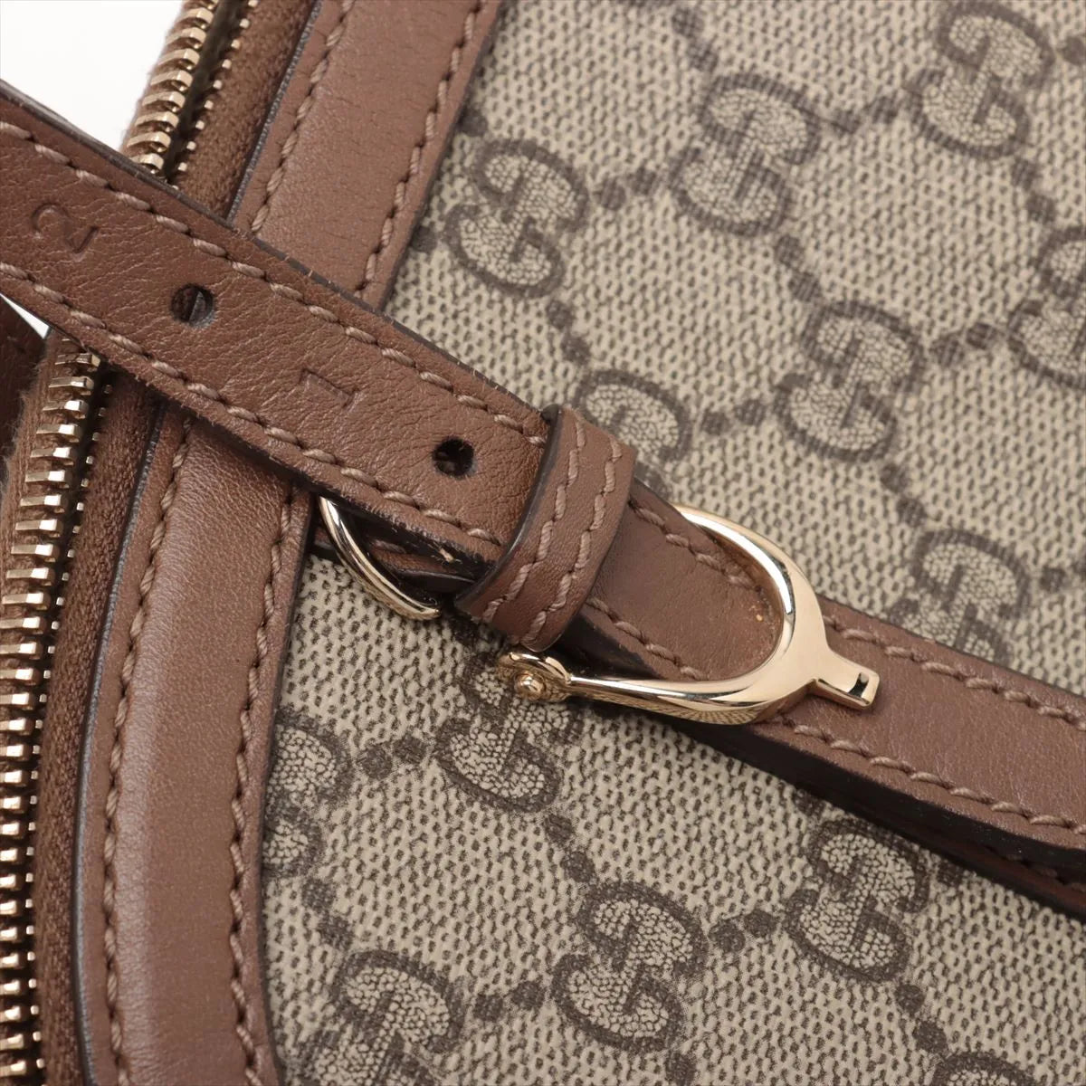 Gucci GG Supreme Leather Handbag Brown