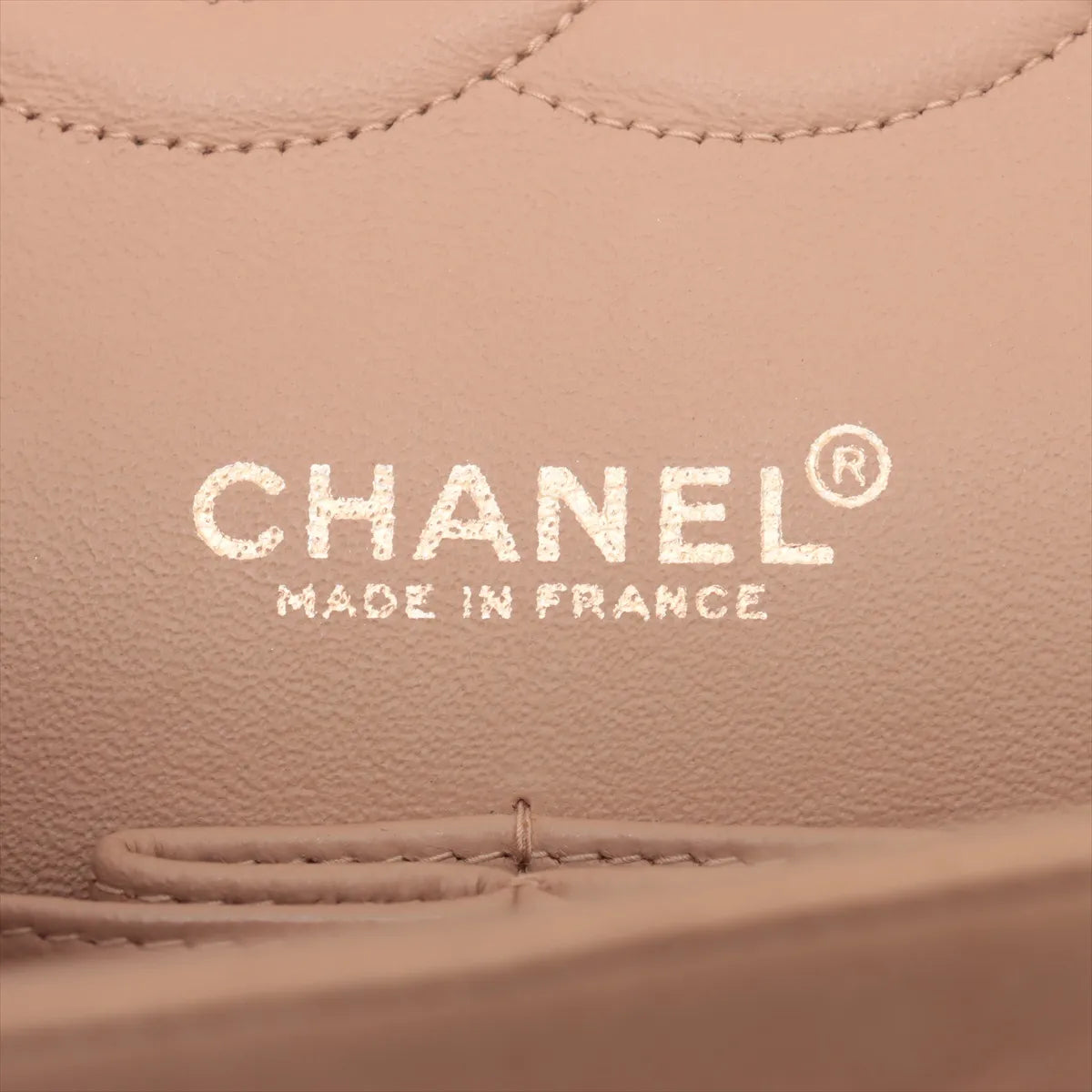 Chanel CC Logo Matelasse 25 Lambskin Double Flap Double Chain Bag Beige