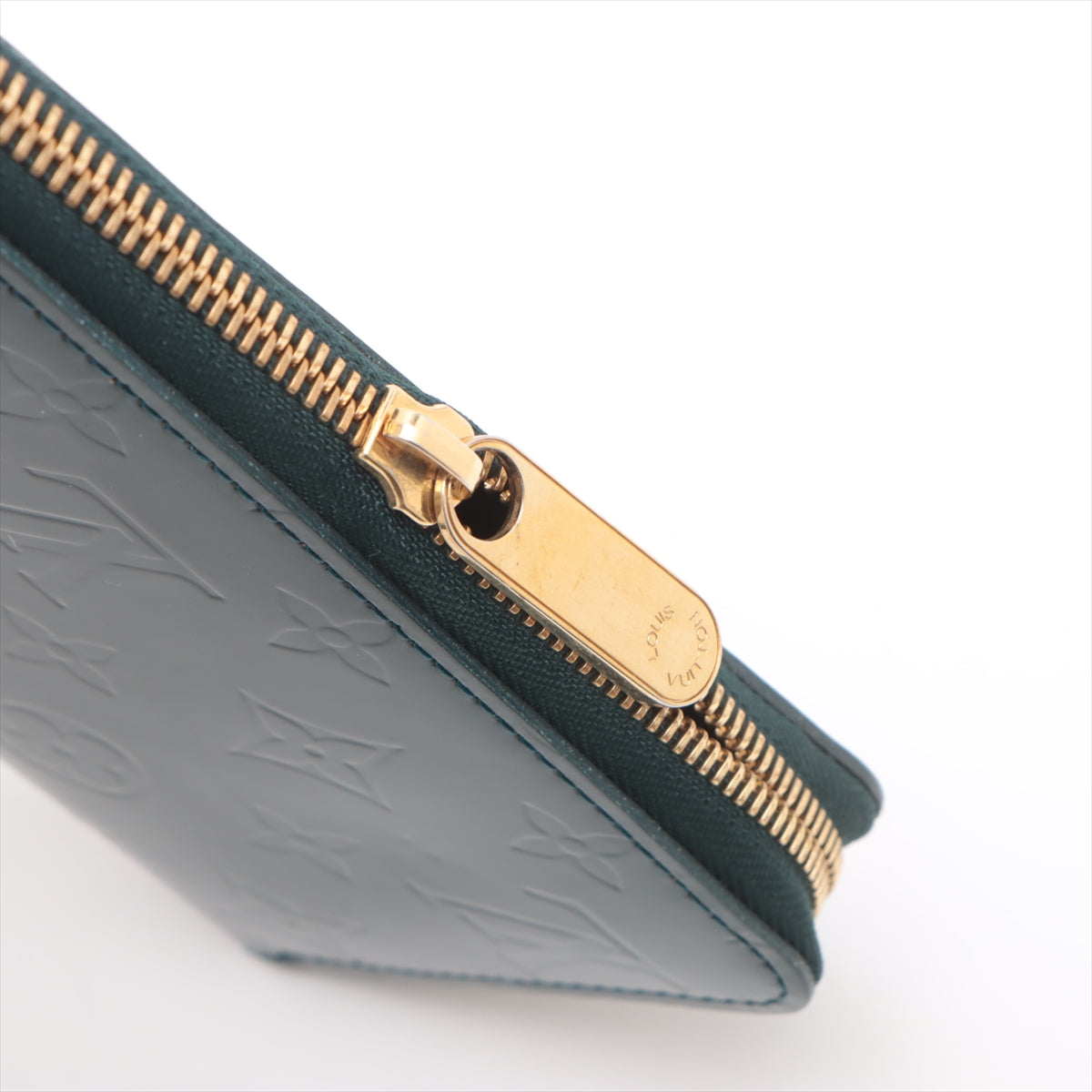 Second Hand Louis Vuitton Monogram Vernis Zippy Wallet Bleu Nuit