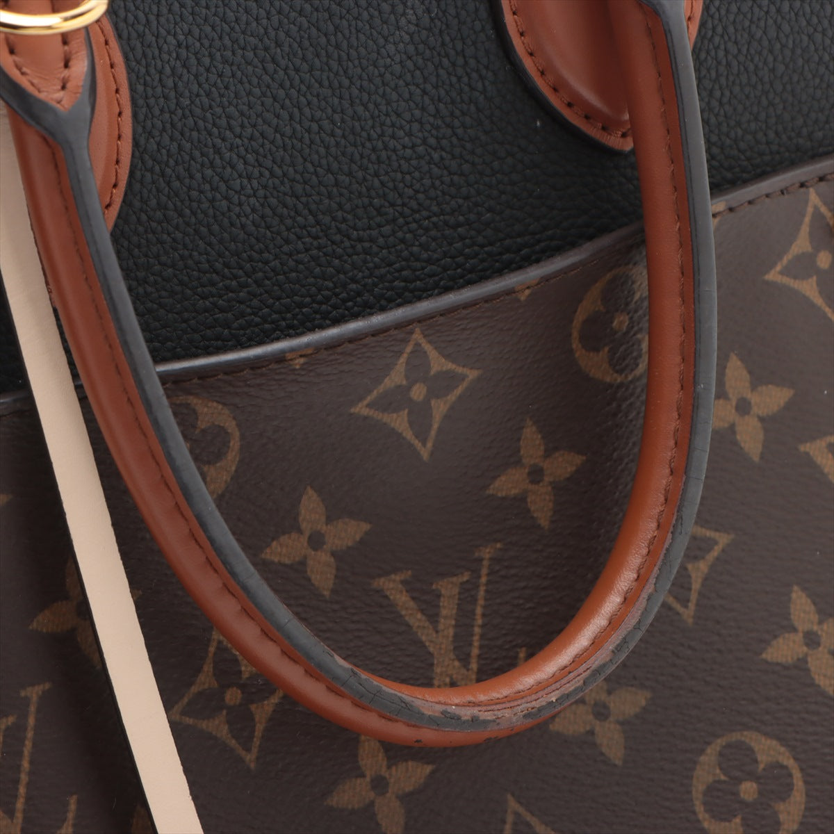 Louis Vuitton Monogram Calfskin Fold Tote MM Brown x Black * PREORDER *