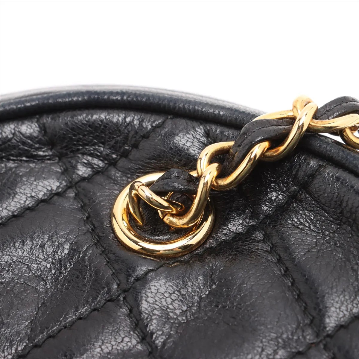 Chanel Matelasse Lambskin Chain Handbag Black
