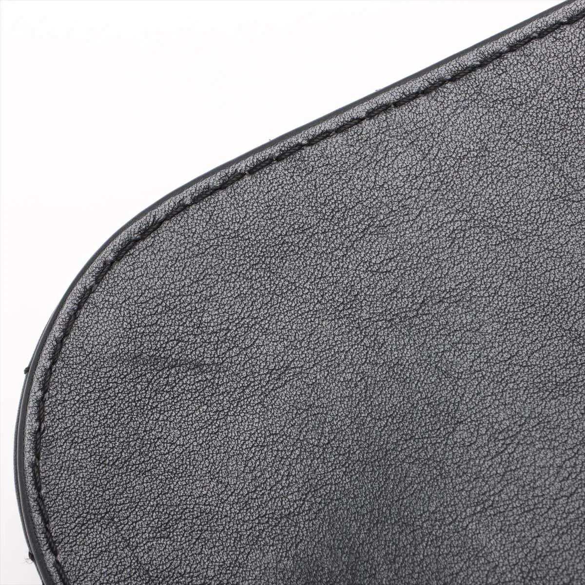 Chanel CC Logo Big Matelasse Lambskin Single Flap Double Chain Bag Black — product photo 13