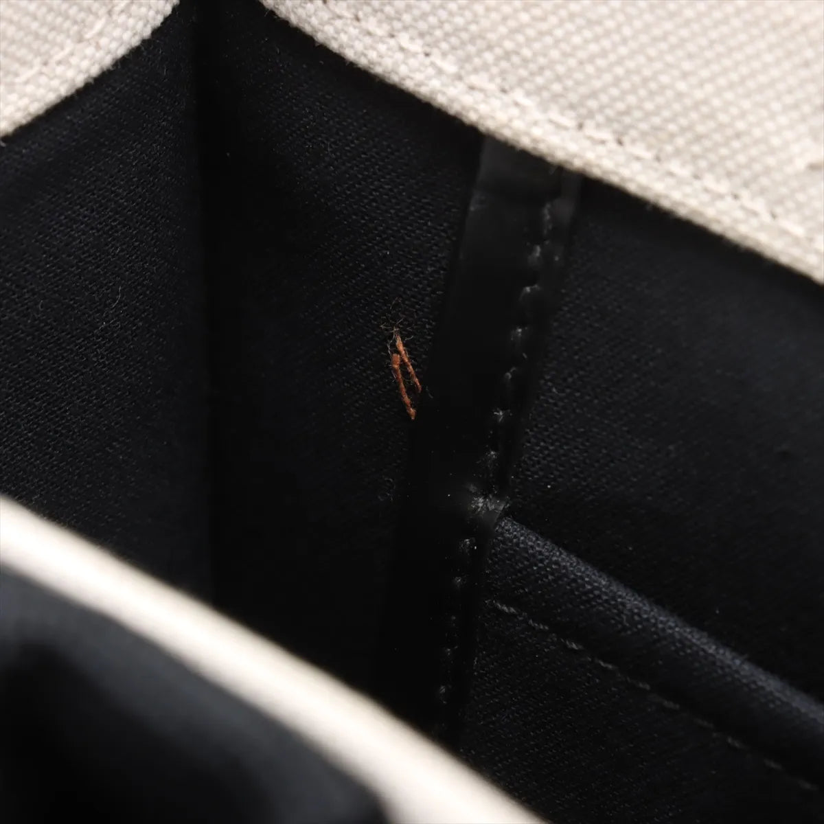 Balenciaga Hardware Canvas Leather Two-Way Tote Bag White x Black