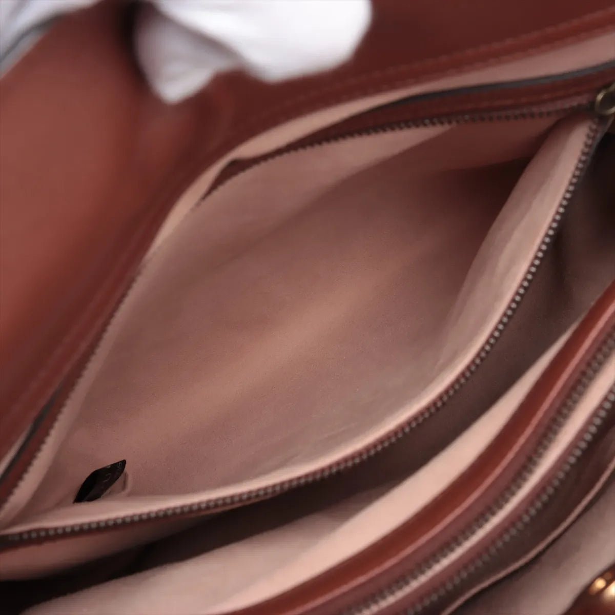 Gucci Bamboo Diana Leather Two-Way Handbag Brown