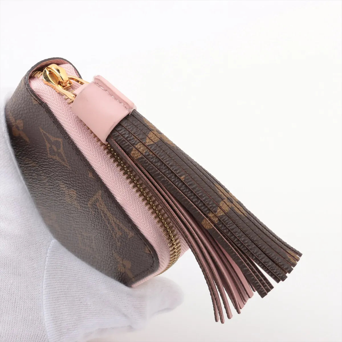 Louis Vuitton Monogram Tassel Zippy Wallet Rose Ballerine