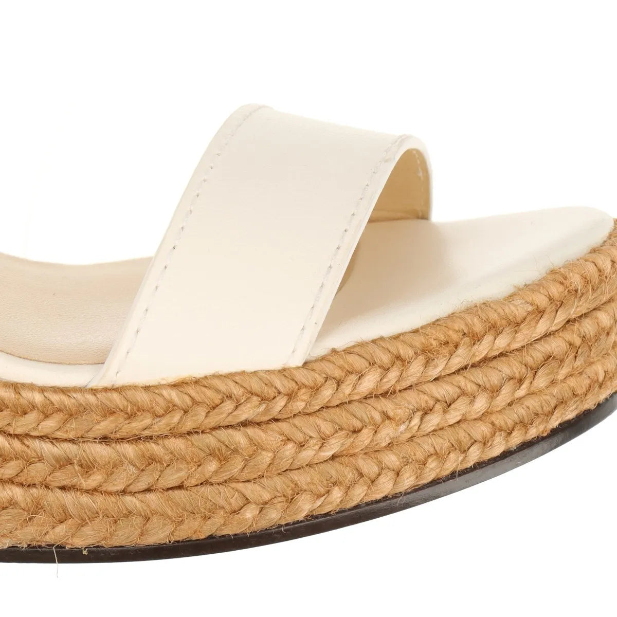 Jimmy Choo Strap Espadrilles Wedge Sandal Ivory
