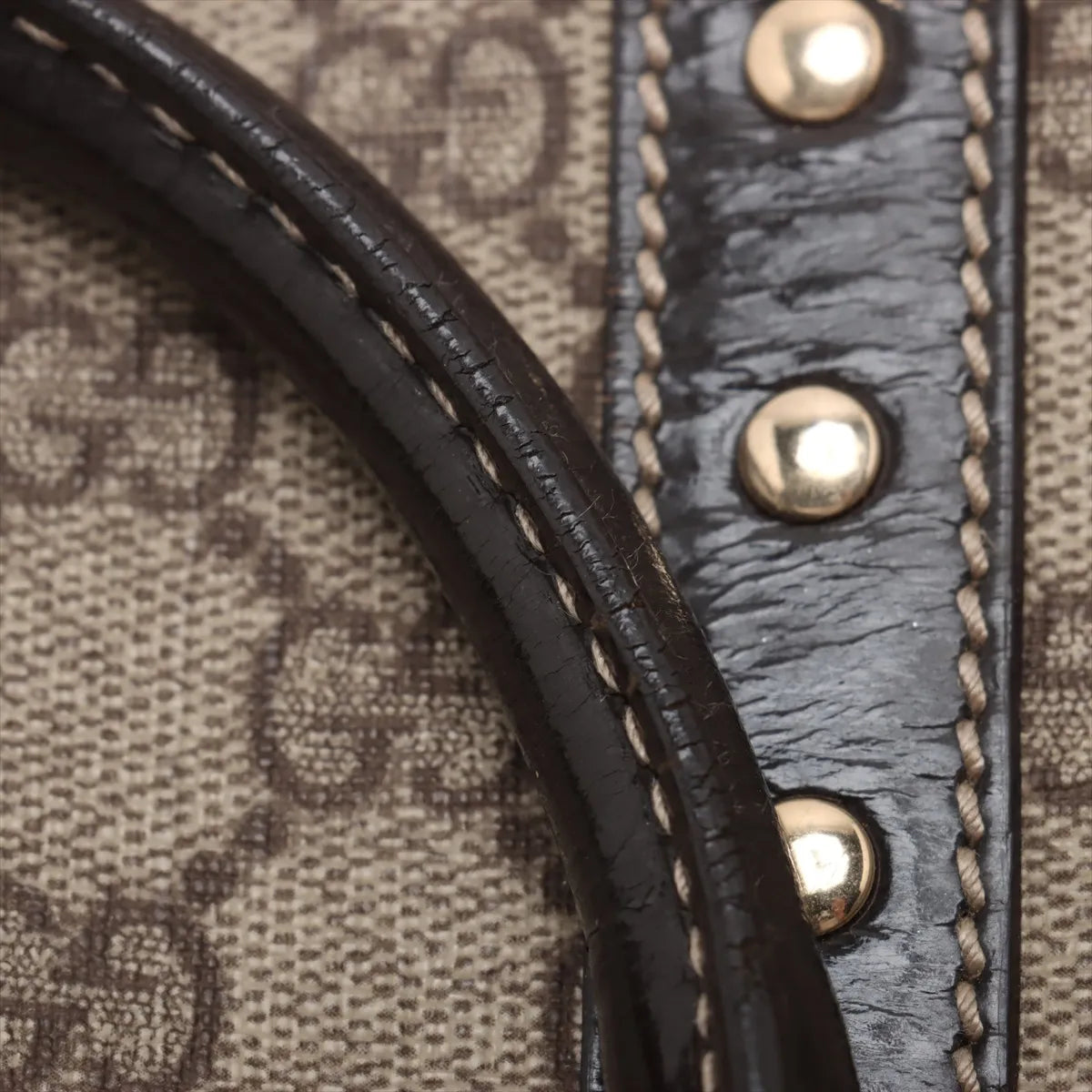 Gucci GG Supreme Canvas Heart Patches Boston Bag Beige x Brown