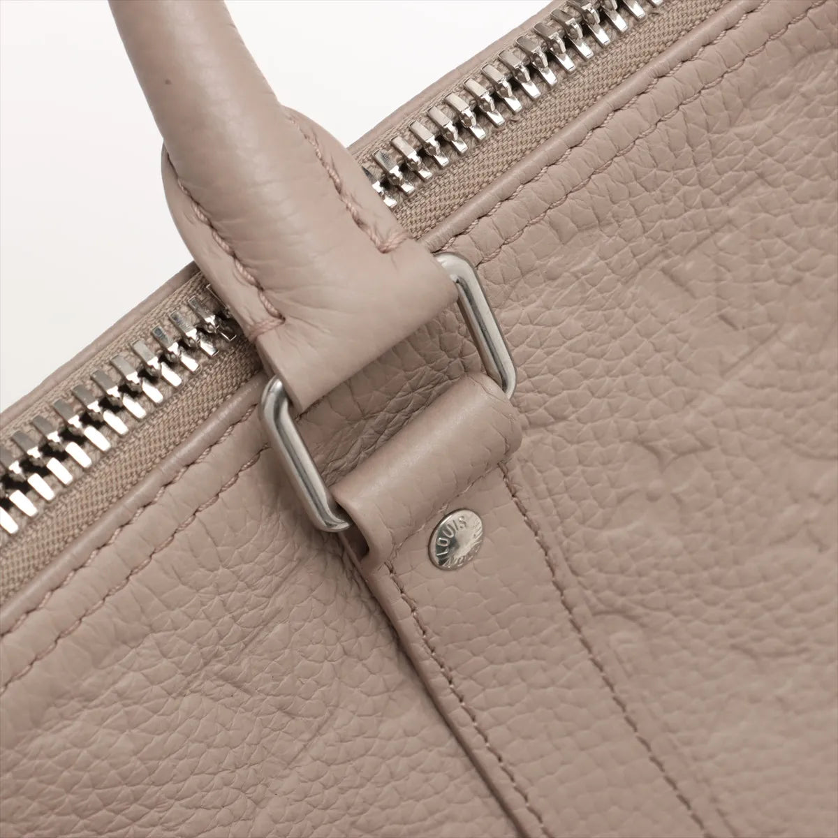 Louis Vuitton Monogram Taurillon Keepall Bandoulière 35 Riverstone Beige