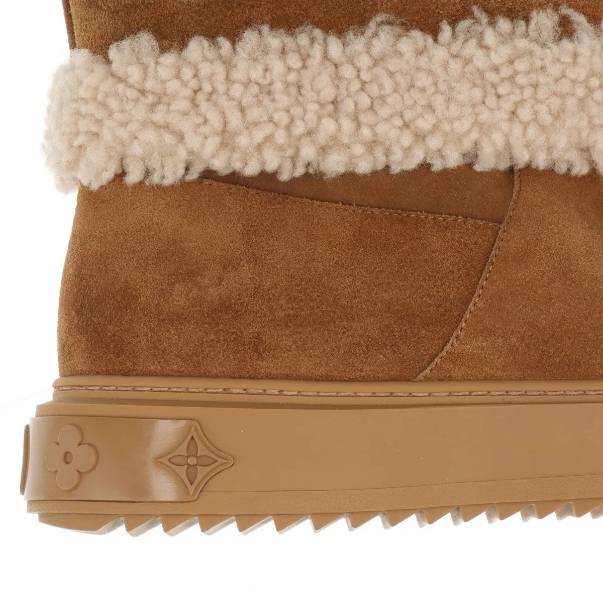Louis Vuitton Snowdrop Suede Ankle Boot Brown