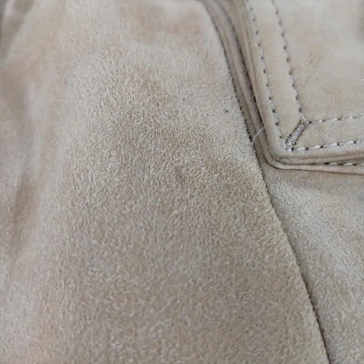 Balmain Lambskin Suede Dress Beige