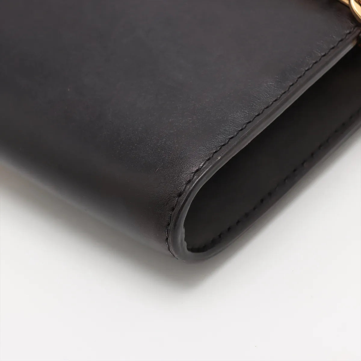 Louis Vuitton LV Logo Pochette Louise MM Black