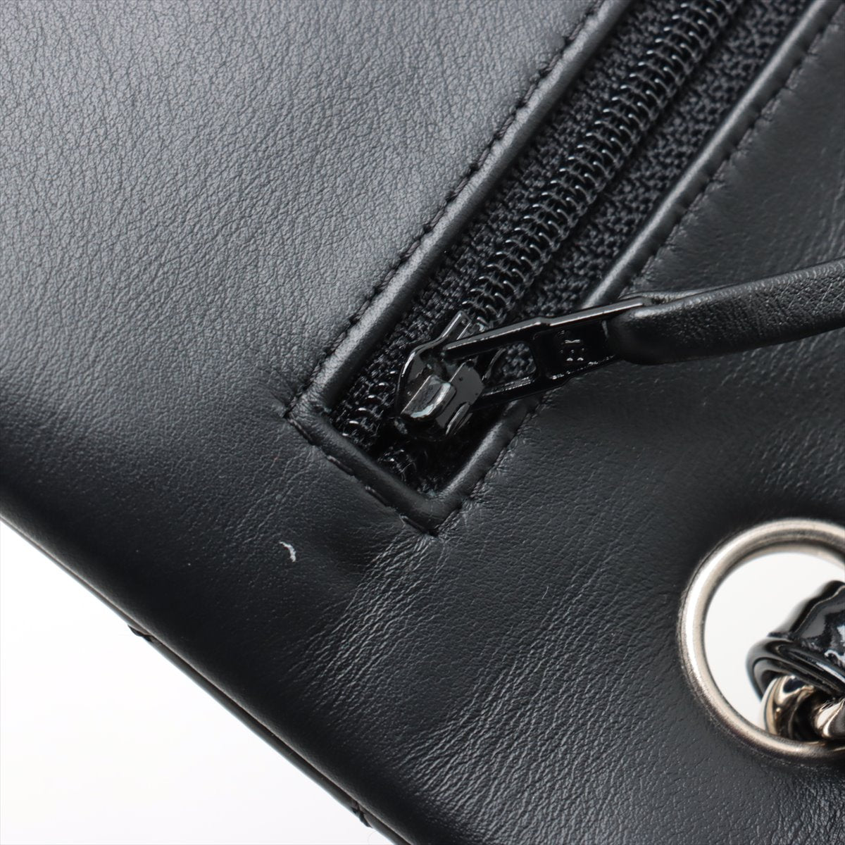 Chanel CC Logo Dekamatrasse 30 Large Patent Leather Double Flap Double Chain Bag Black * PREORDER *
