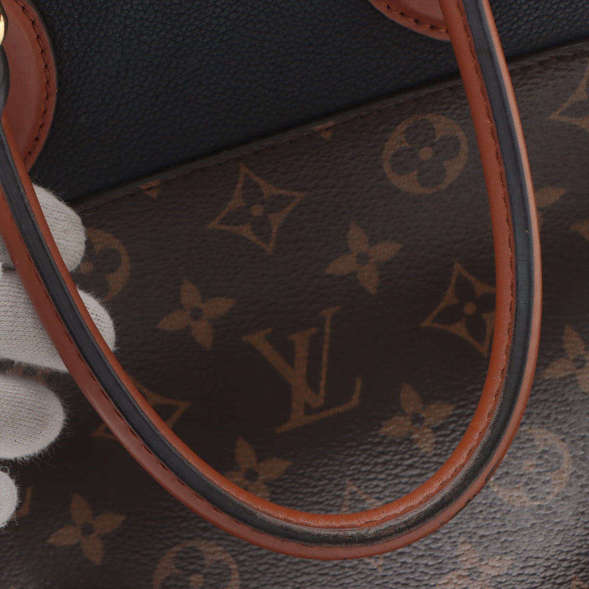 Louis Vuitton Monogram Calfskin Fold Tote MM Brown x Black * PREORDER *