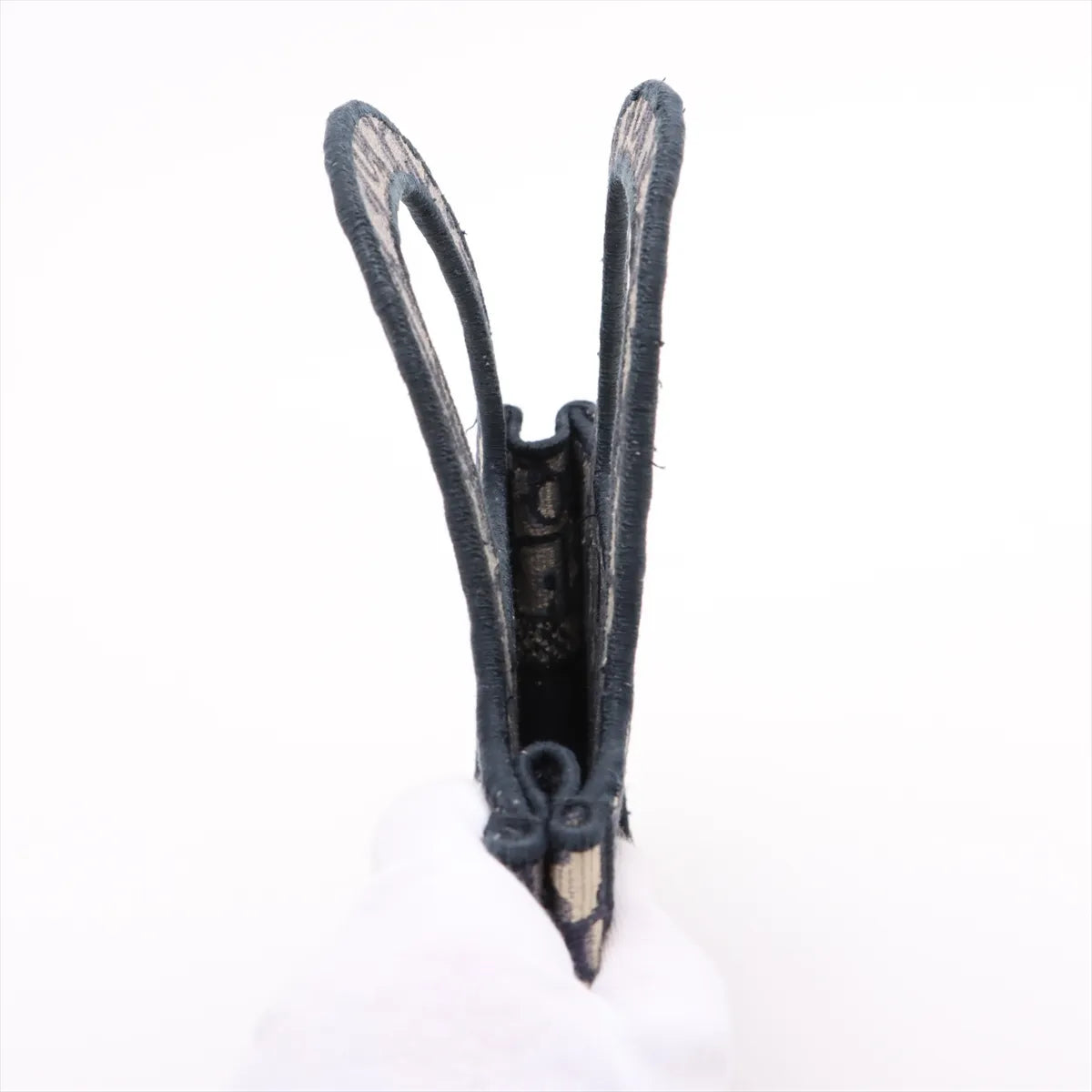 Christian Dior Oblique Canvas Mini Book Tote Navy Blue