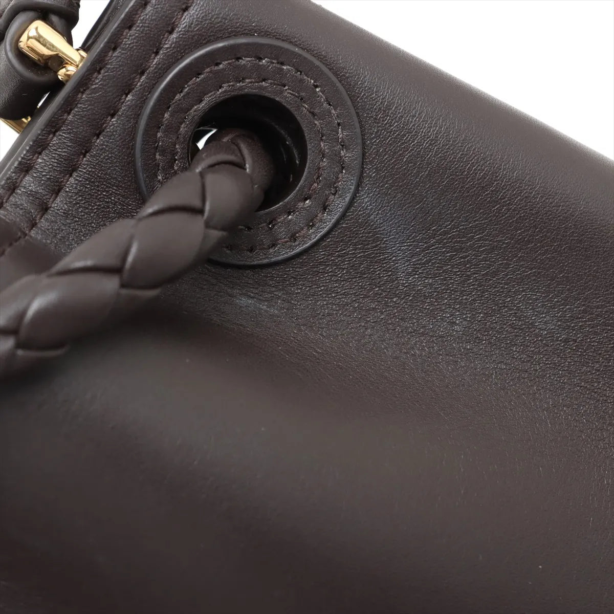 Bottega Veneta Andiamo Leather Two-Way Bucket Bag Brown