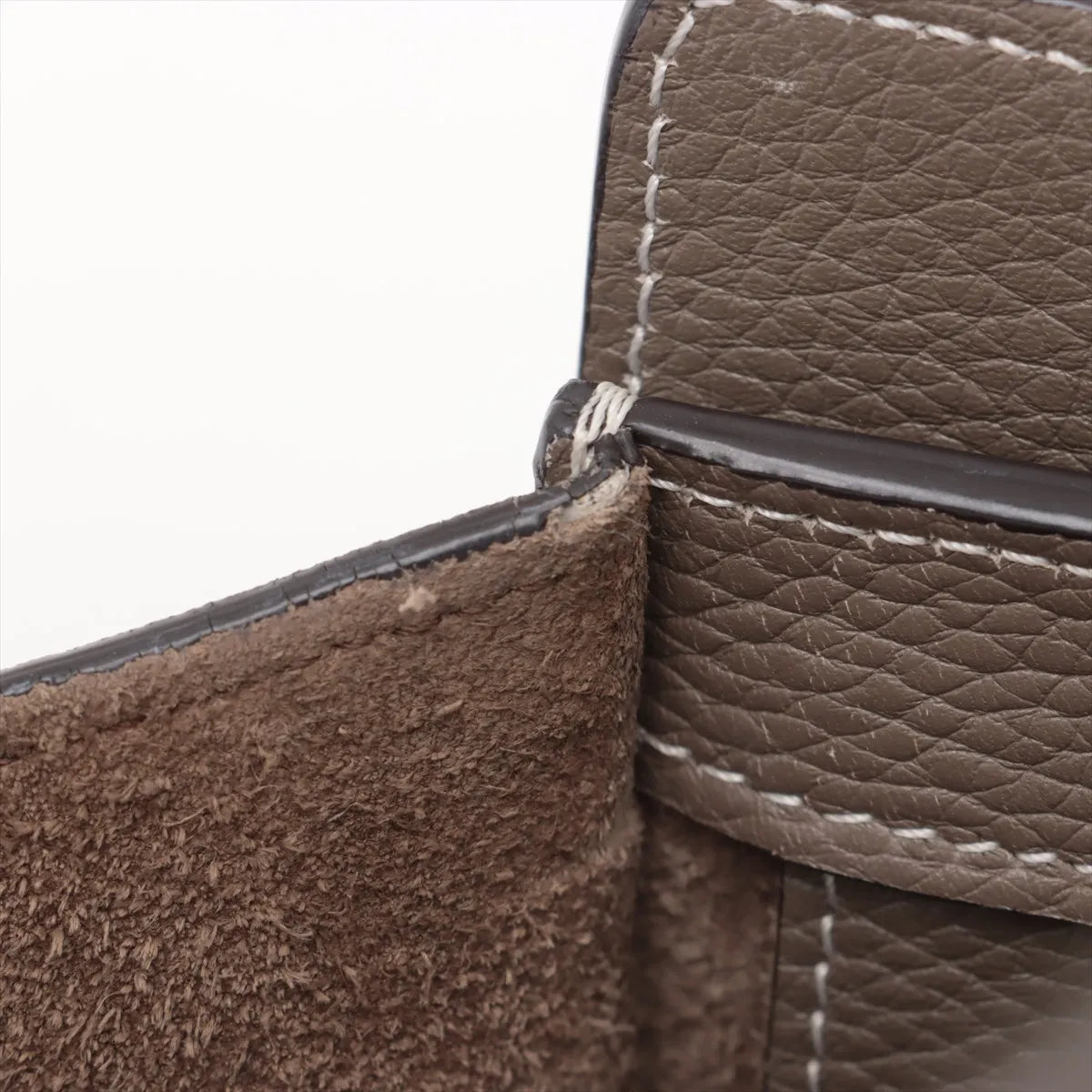 Authentic Celine Luggage Micro Leather Shopper Handbag Greige