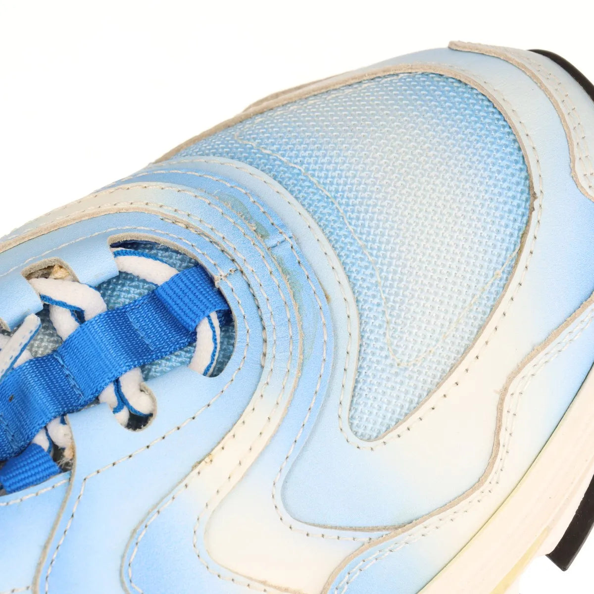 Dior CD1 Leather Fabric Men's Sneakers Blue x White