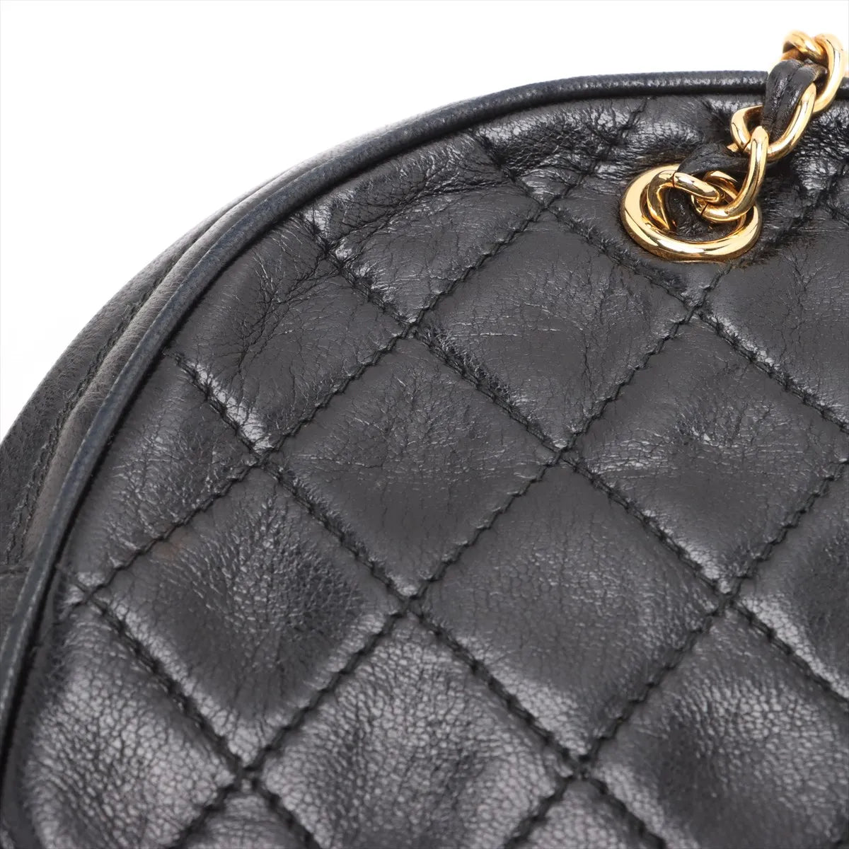 Chanel Matelasse Lambskin Chain Handbag Black