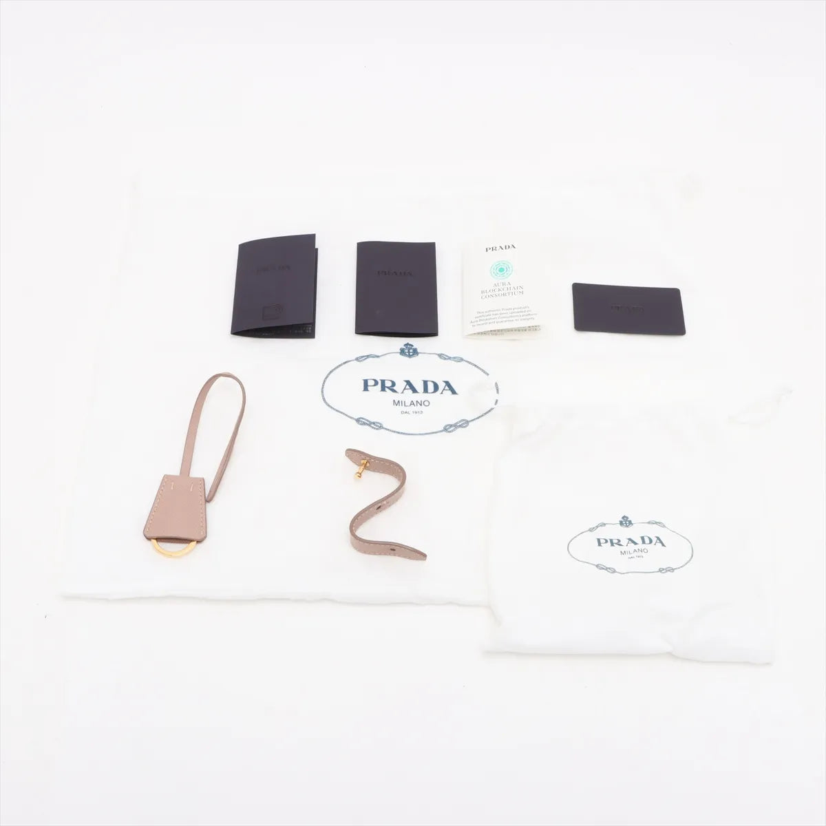 Prada Galleria Mini Saffiano Leather Two-Way Handbag Beige