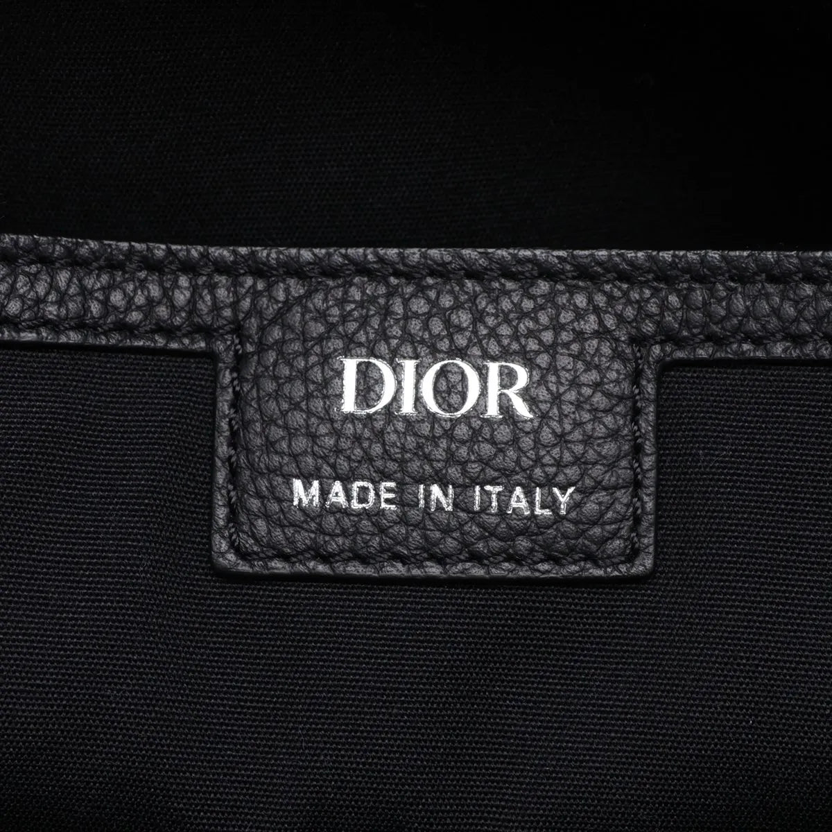 Christian Dior Oblique Canvas Leather Backpack Navy Blue