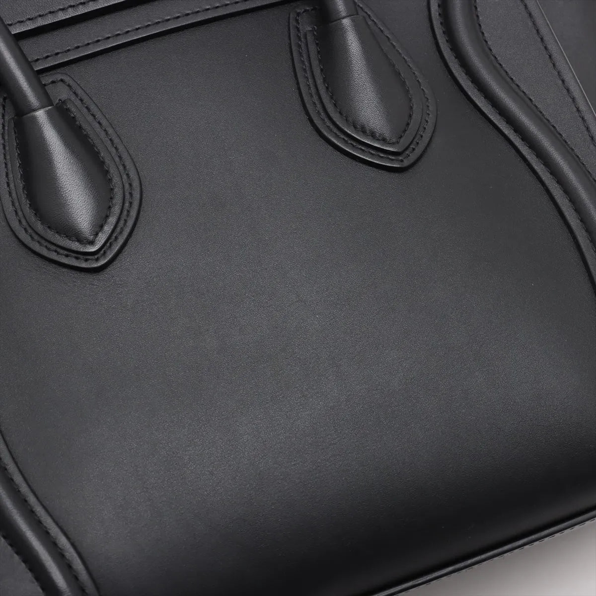 Celine Luggage Nano Shopper Leather Two-Way Handbag Black