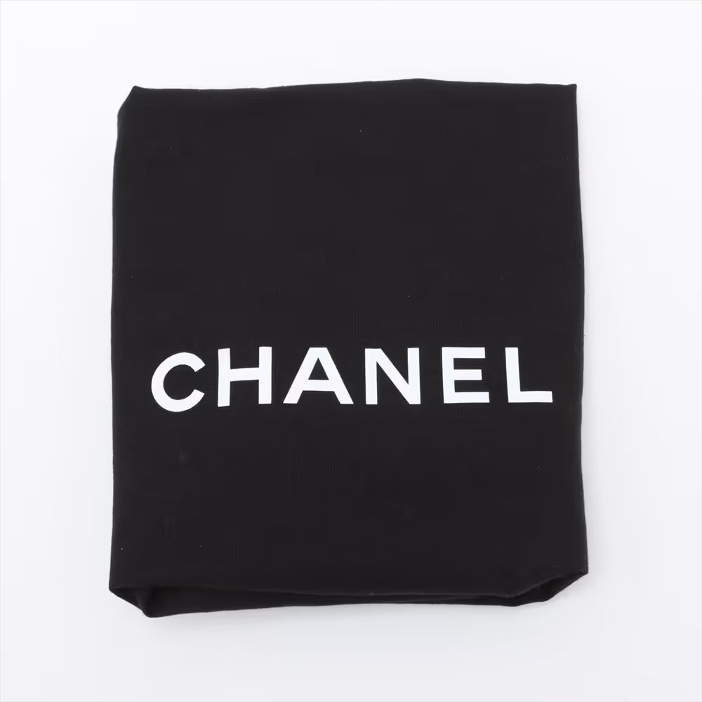 Chanel CC Logo Matelasse Caviar Skin Chain Backpack Black