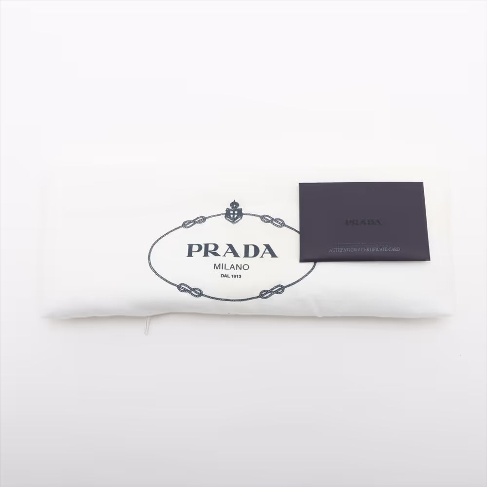 Prada Tessuto Nylon Leather Shoulder Bag Beige
