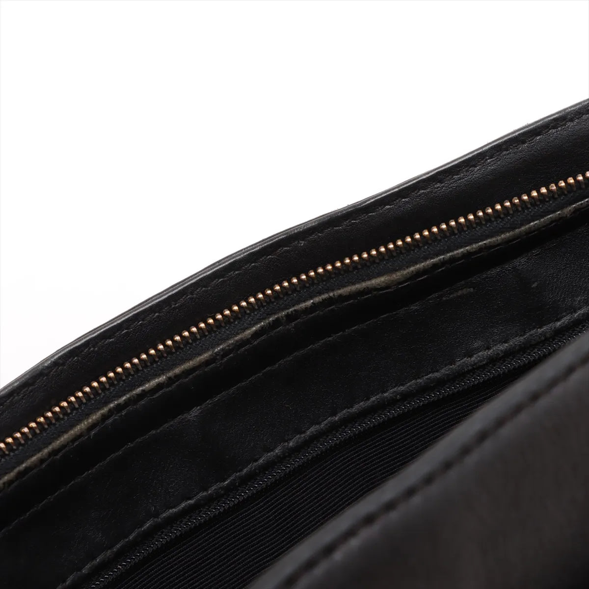 Chanel CC Logo Leather Chain Shoulder Bag Black